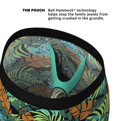 The Botanist | Tropical Leaves Long Leg Ball Hammock® Pouch Underwear With Fly