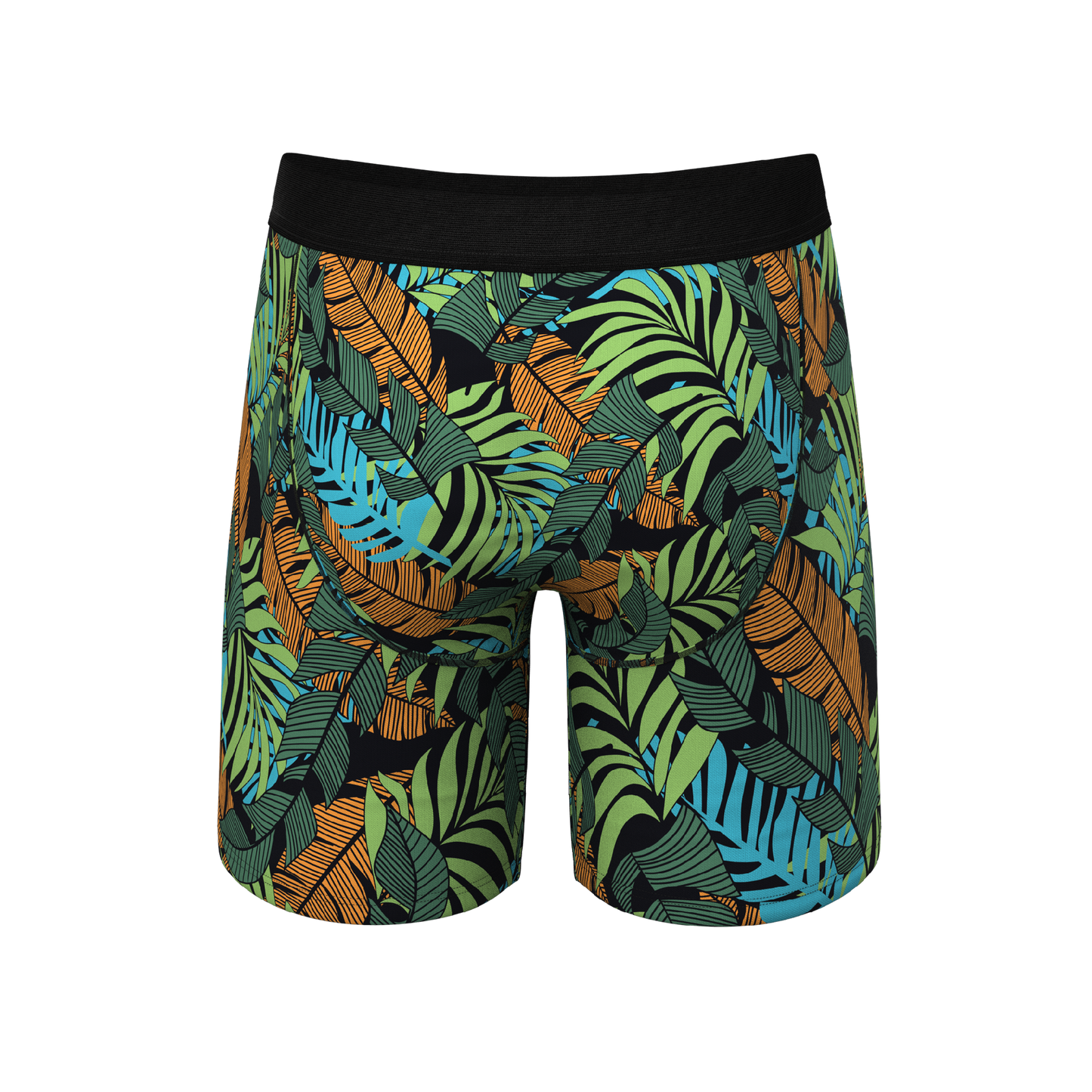 The Botanist | Tropical Leaves Long Leg Ball Hammock® Pouch Underwear With Fly