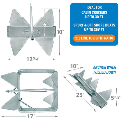 Box Anchor for Boats Folding Anchor