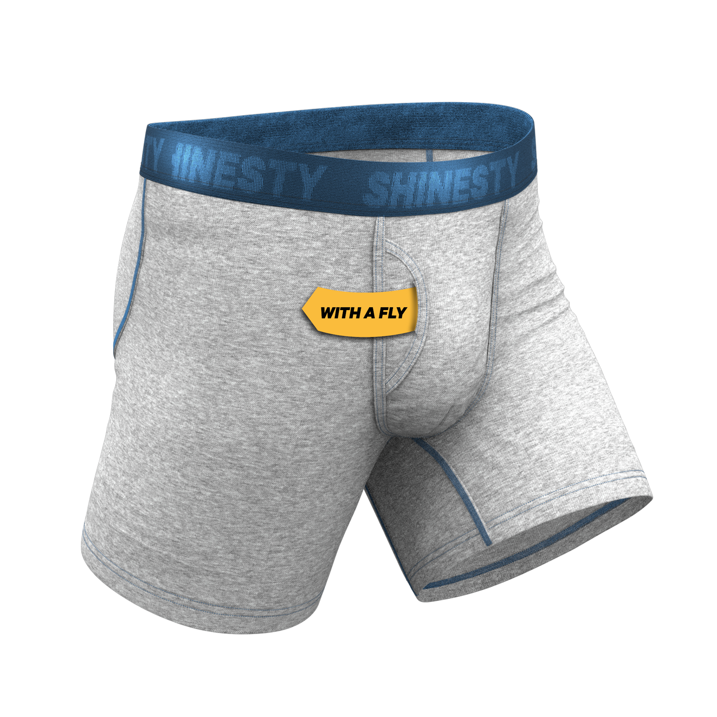 The Physical Education | Heather Grey and Blue Ball Hammock® Pouch Underwear With Fly