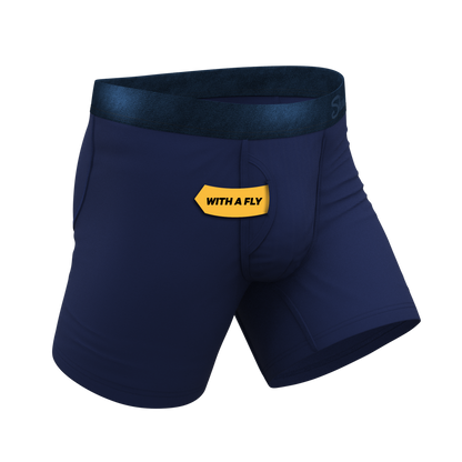 The Navy Jones | Tonal Navy Ball Hammock® Pouch Underwear With Fly