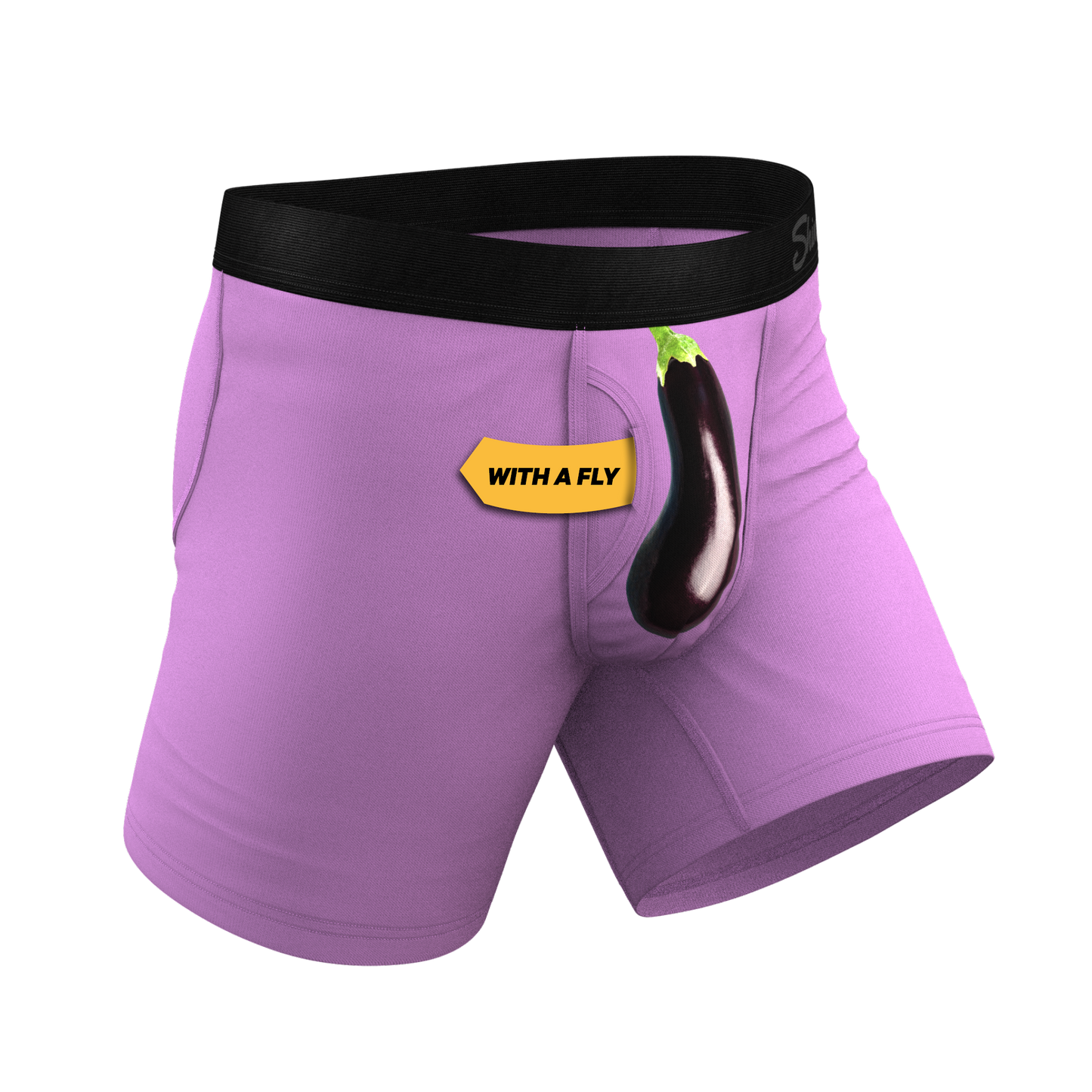 The Double Entendre | Eggplant Ball Hammock® Pouch Underwear With Fly