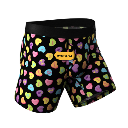 The Smooth Talker | Candy Hearts Ball Hammock® Pouch Underwear With Fly