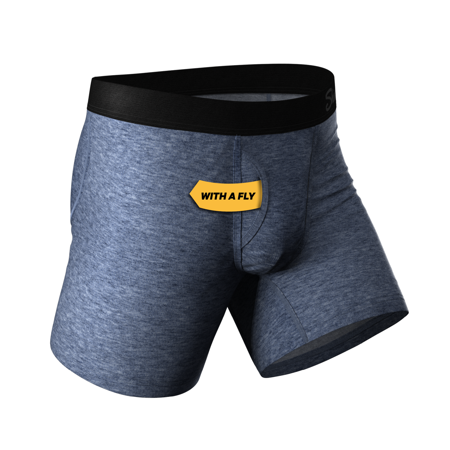 The Blueberry | Blue Heather Ball Hammock® Pouch Underwear With Fly