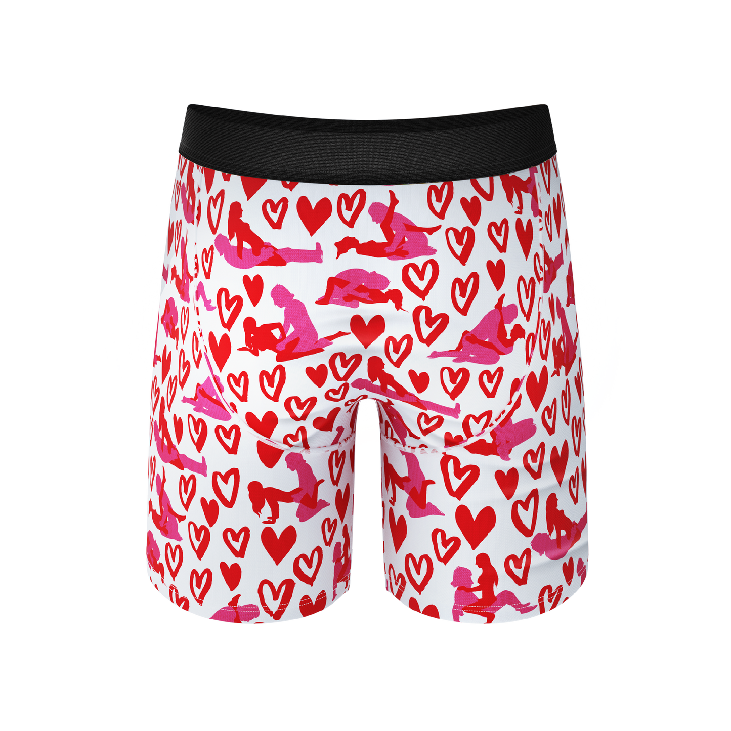 The Naughty Valentine | Long Leg Ball Hammock® Pouch Underwear With Fly 5 Pack