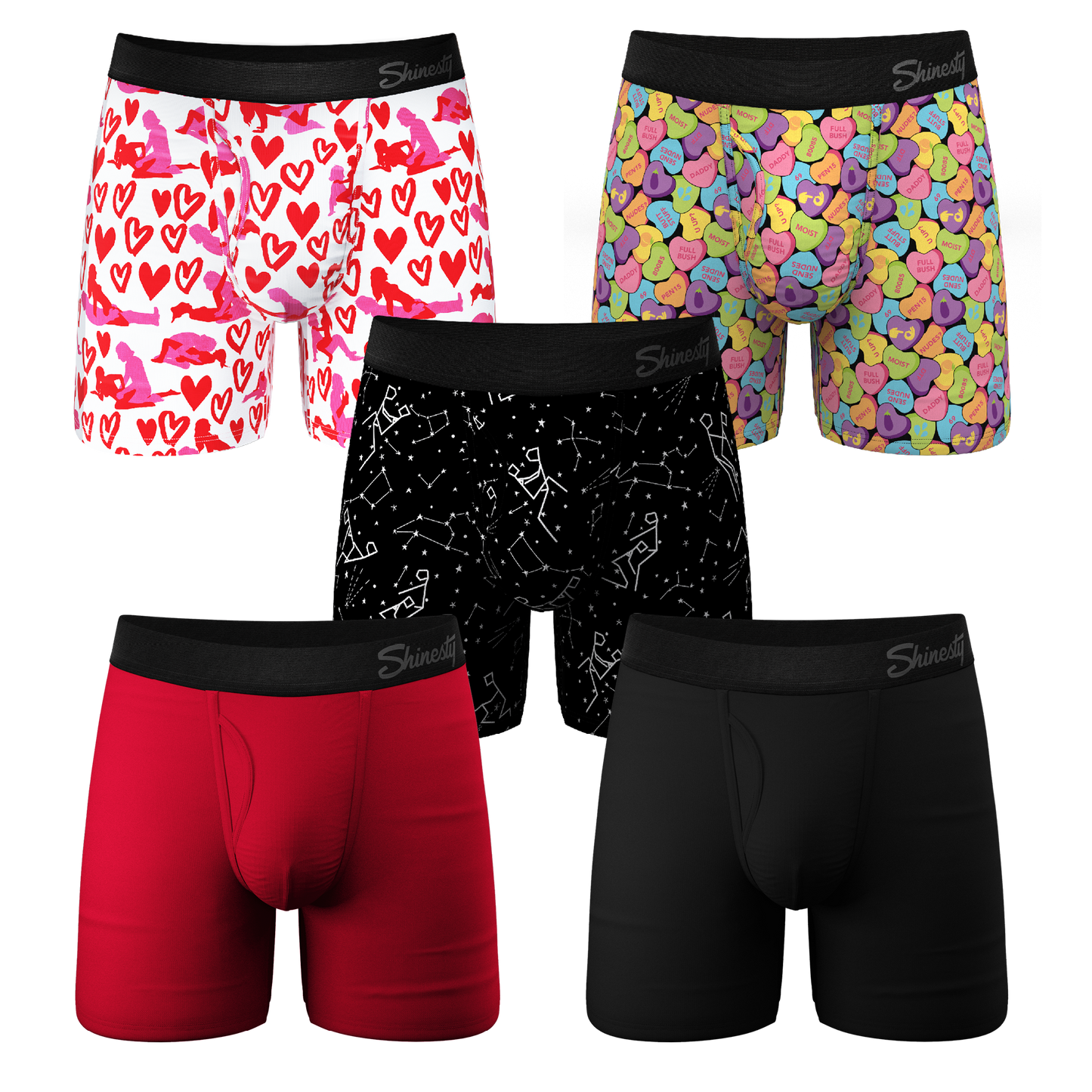 The February Bundle | Ball Hammock® Pouch Boxer Briefs with Fly 5 Pack