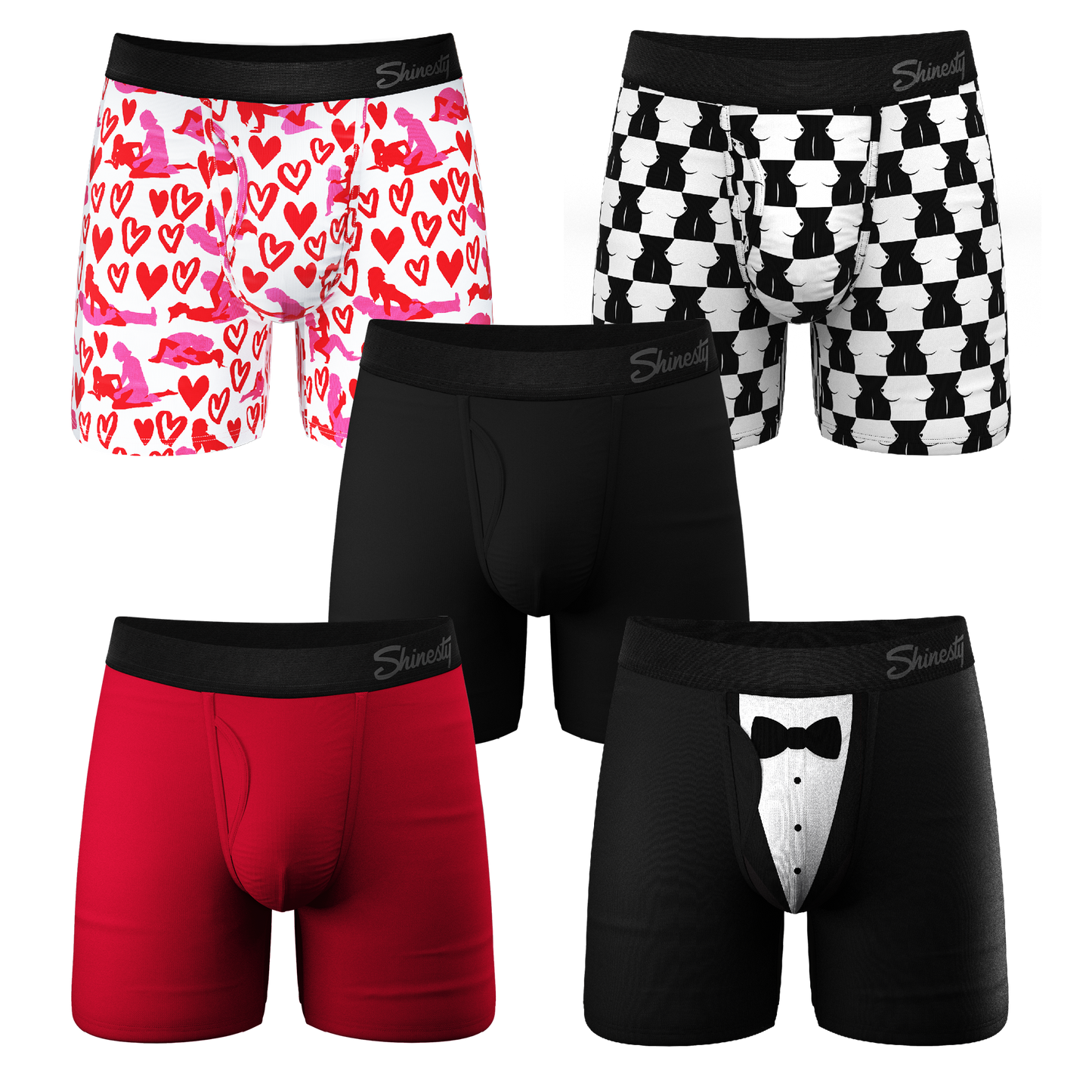 The Valentine | Ball Hammock® Pouch Boxer Briefs with Fly 5 Pack