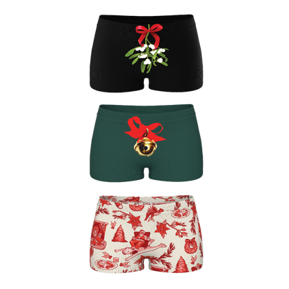 The Flirty Christmas | Boyshort Underwear 3 Pack