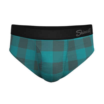 The Plaid And Simple | Green Buffalo Check Ball Hammock® Pouch Underwear Briefs