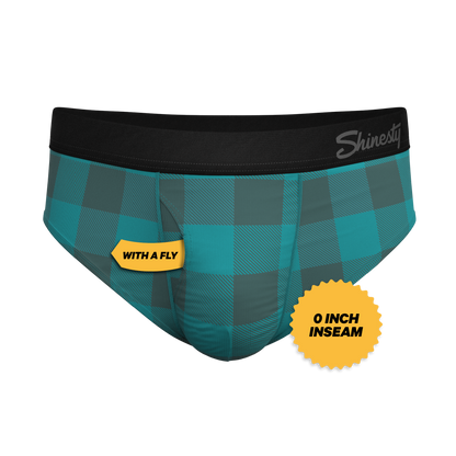 The Plaid And Simple | Green Buffalo Check Ball Hammock® Pouch Underwear Briefs