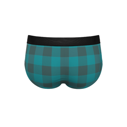 The Plaid And Simple | Green Buffalo Check Ball Hammock® Pouch Underwear Briefs