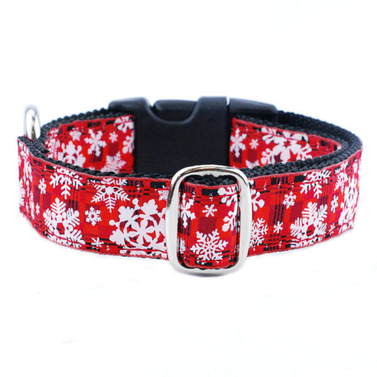 1″ Buffalo Plaid Essential Buckle Martingale Dog Collar