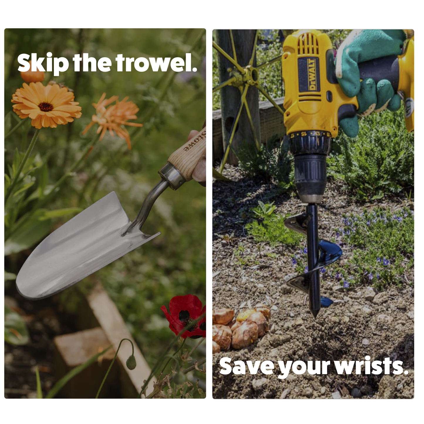 Bulb Planting Auger & Bedding Plant Tool (3" x 7")