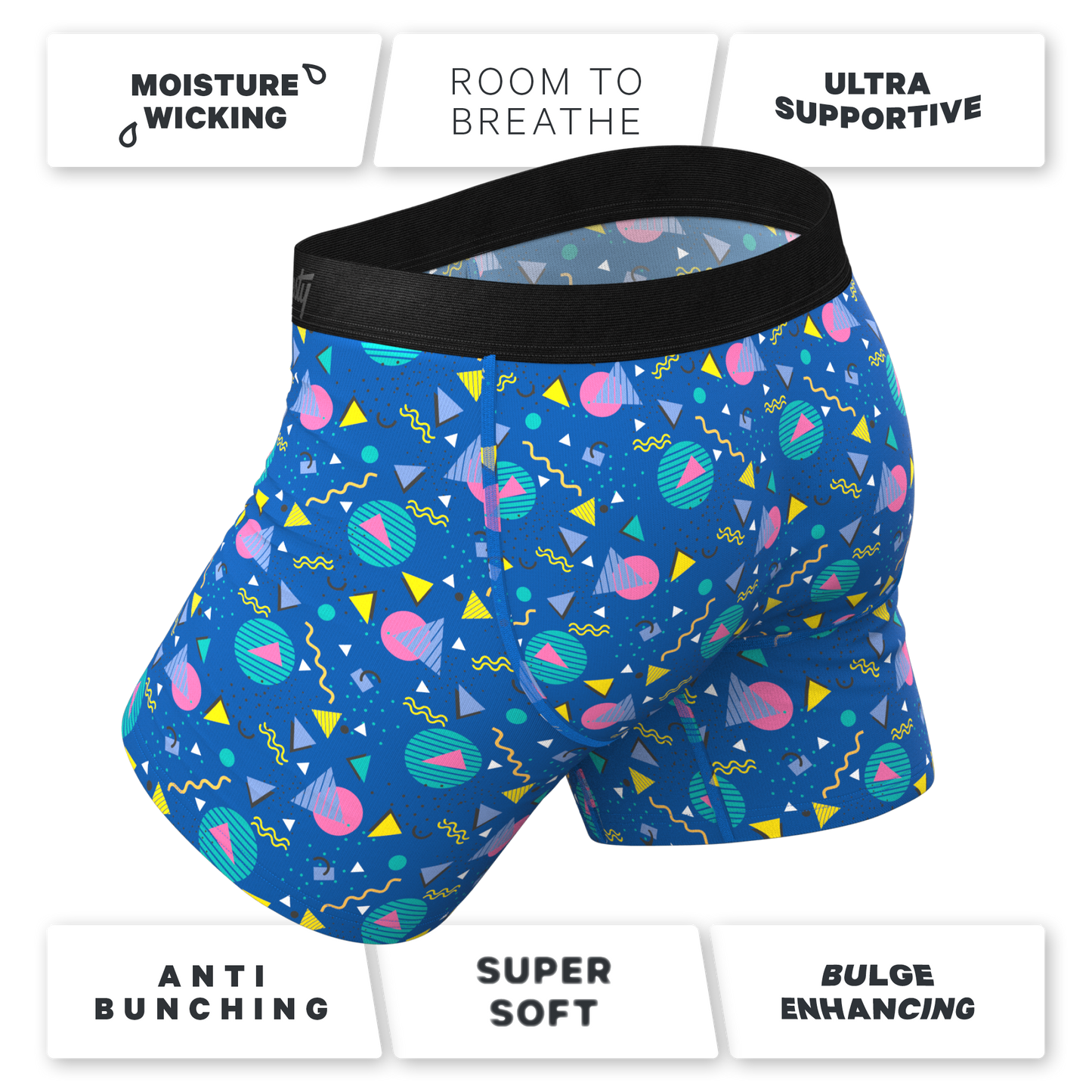 The Bus Stop | Retro Shapes Ball Hammock® Pouch Underwear With Fly