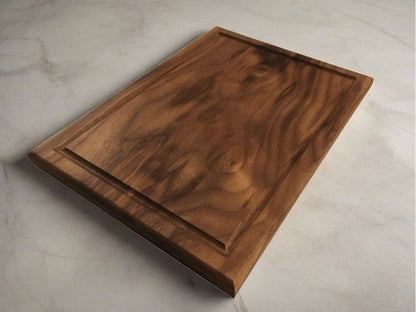 American Walnut Side Grain With Juice Groove Cutting Board