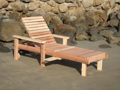 Beach Redwood Chaise Lounge