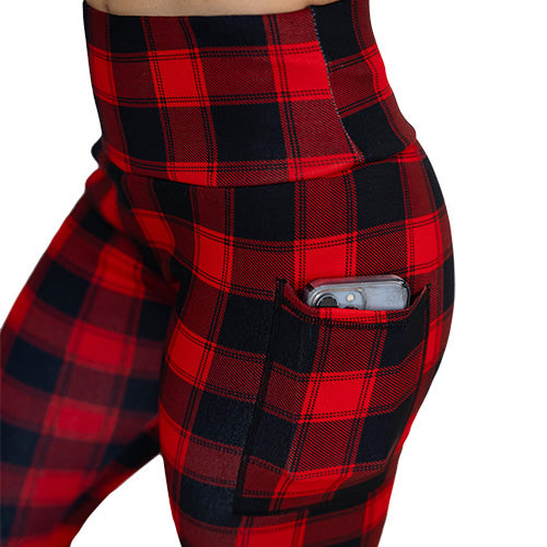 Fleece Lined Leggings | Buffalo Plaid