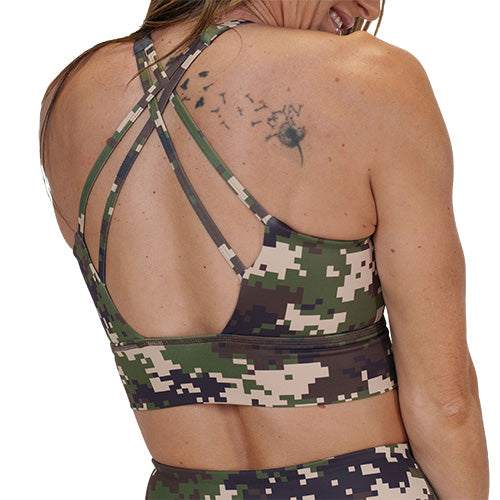 Longline Bra | Digital Camo