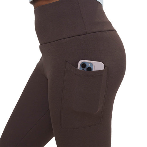 Fleece Lined Leggings | Chocolate