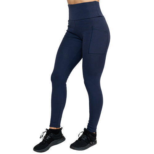 Fleece Lined Leggings | Navy