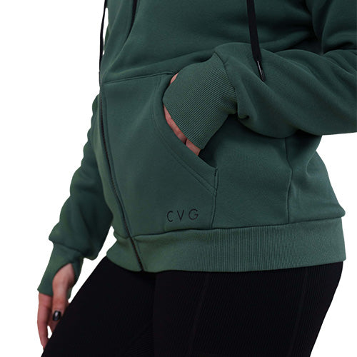 Fleece Zip Up | Hunter Green