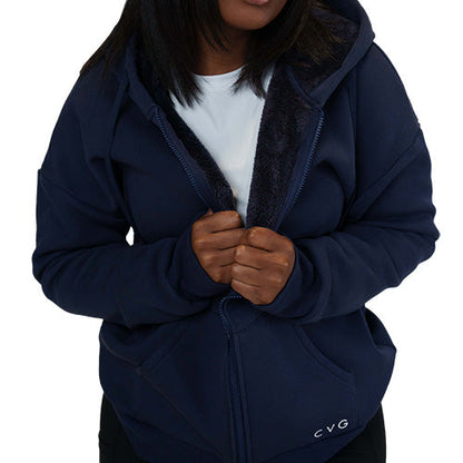 Fleece Zip Up | Navy