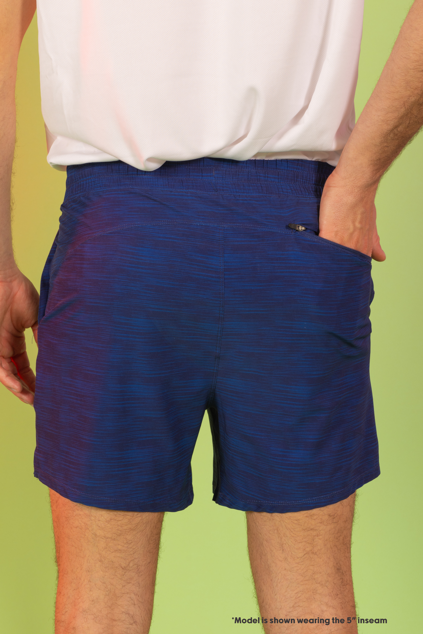 The Cardio King | Navy Space Dye Ball Hammock® 5 Inch Athletic Shorts