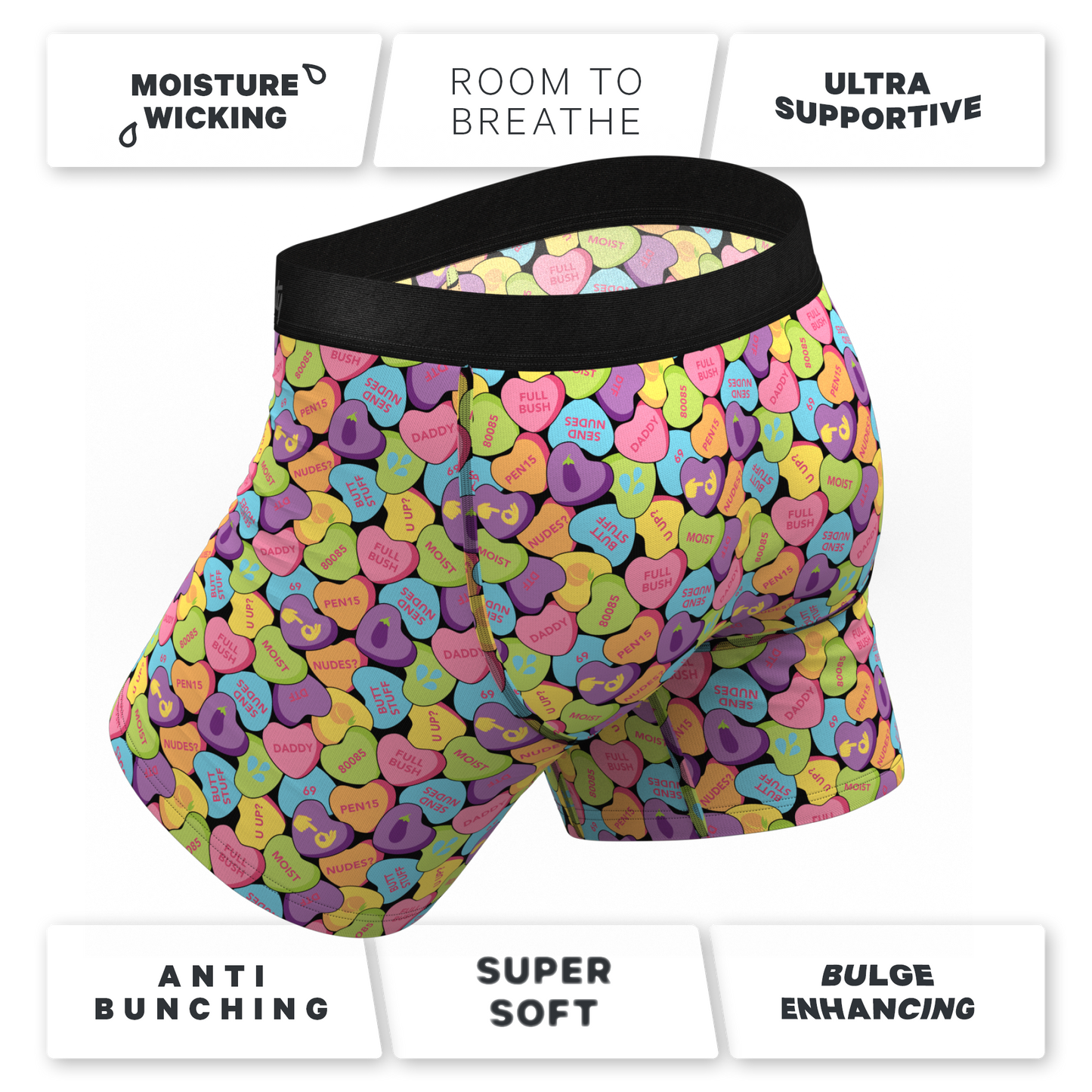 The Candy Crush | Candy Hearts Ball Hammock® Pouch Underwear