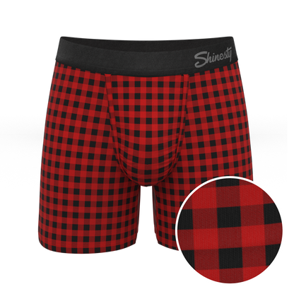 The Cardinal | Micro Buffalo Check Ball Hammock® Pouch Underwear