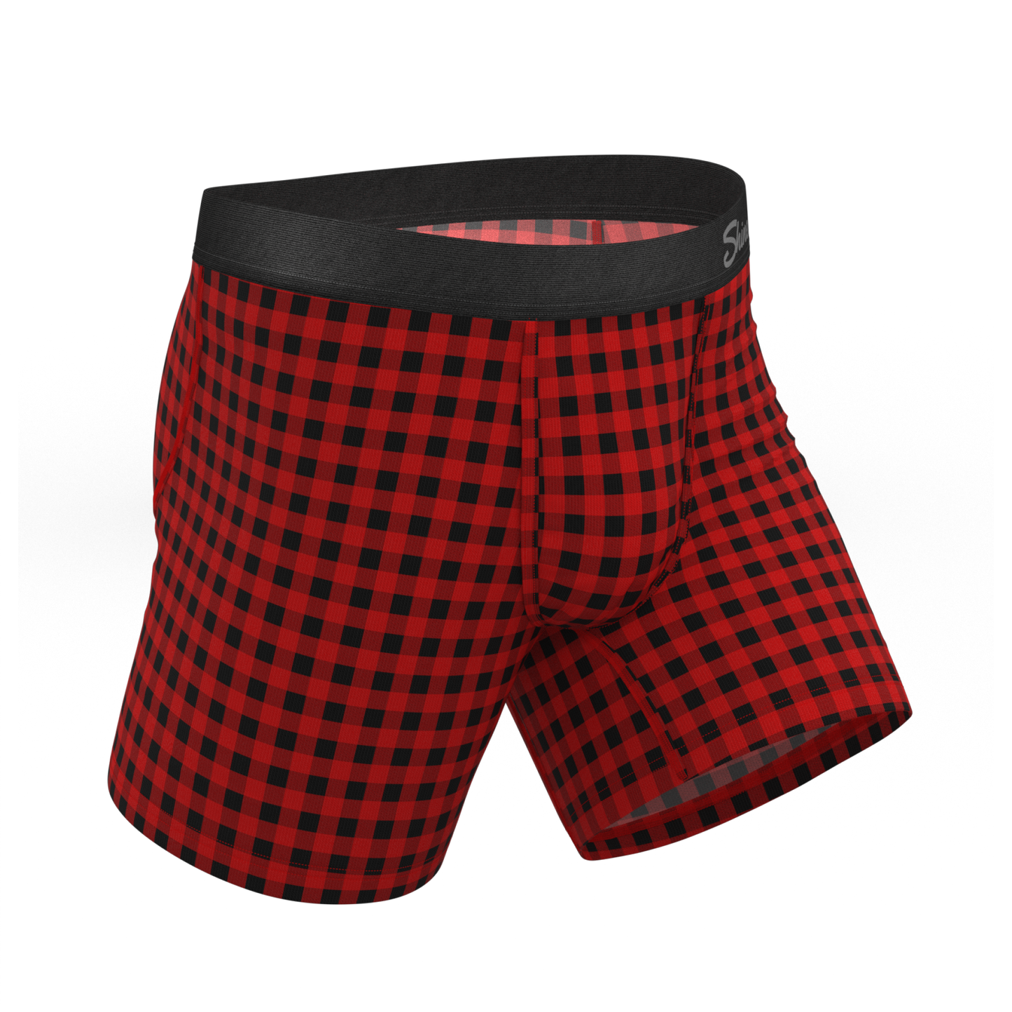 The Cardinal | Micro Buffalo Check Ball Hammock® Pouch Underwear