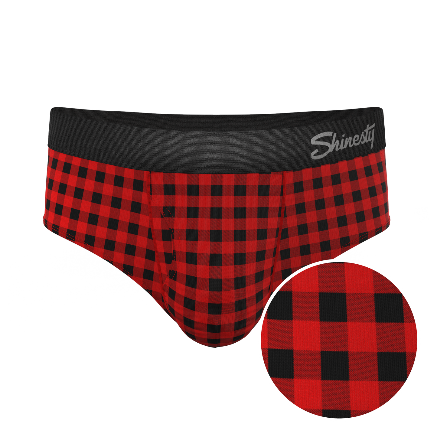 The Cardinal | Micro Buffalo Check Ball Hammock® Pouch Underwear Briefs