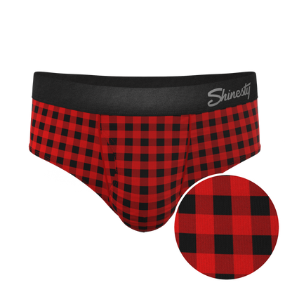 The Cardinal | Micro Buffalo Check Ball Hammock® Pouch Underwear Briefs