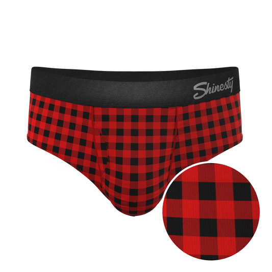 The Cardinal | Micro Buffalo Check Ball Hammock® Pouch Underwear Briefs