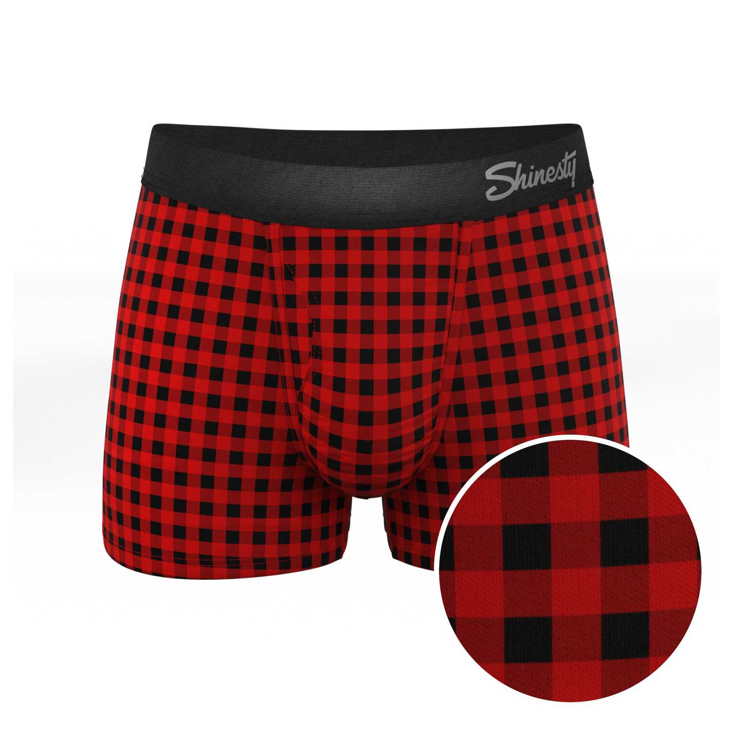 The Cardinal | Micro Buffalo Check Ball Hammock® Pouch Trunks Underwear