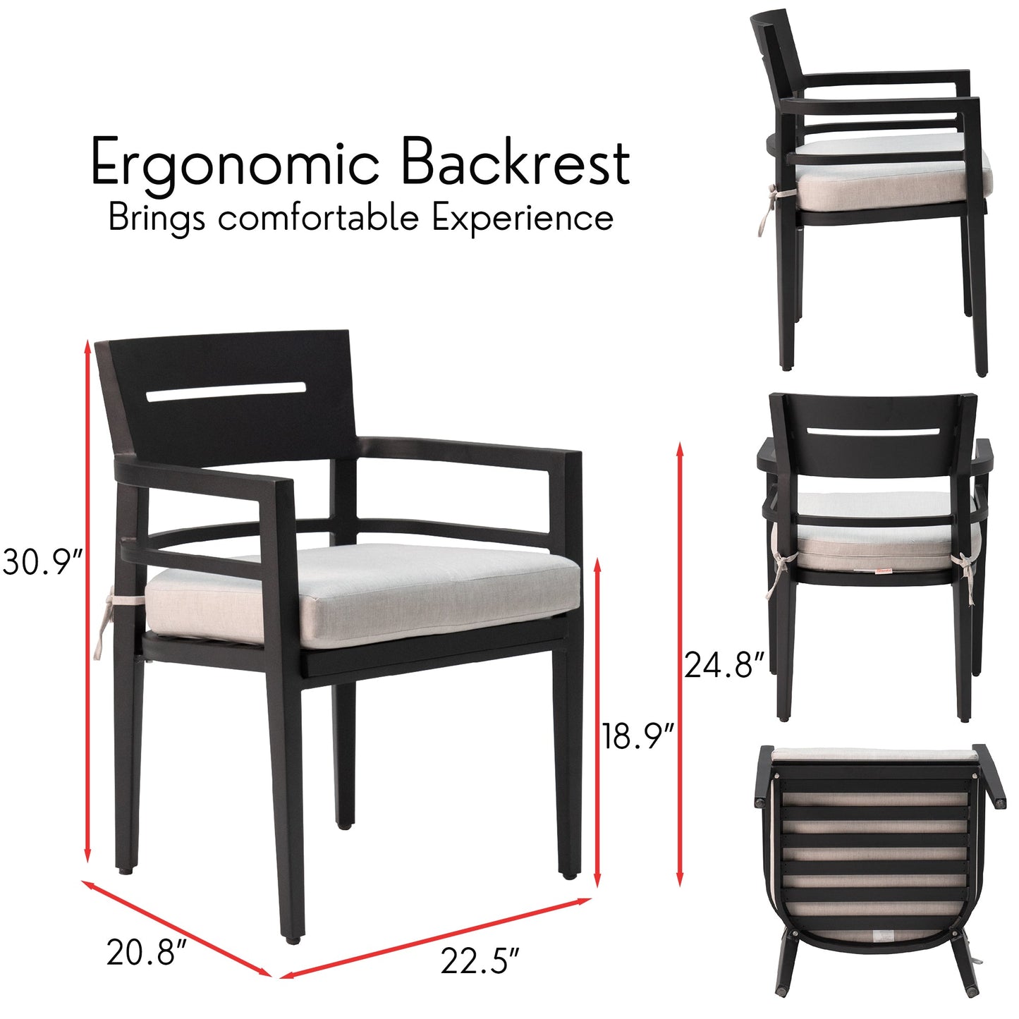 Comfortable 7-Piece Aluminum Outdoor Dining Set with Plush Cushions