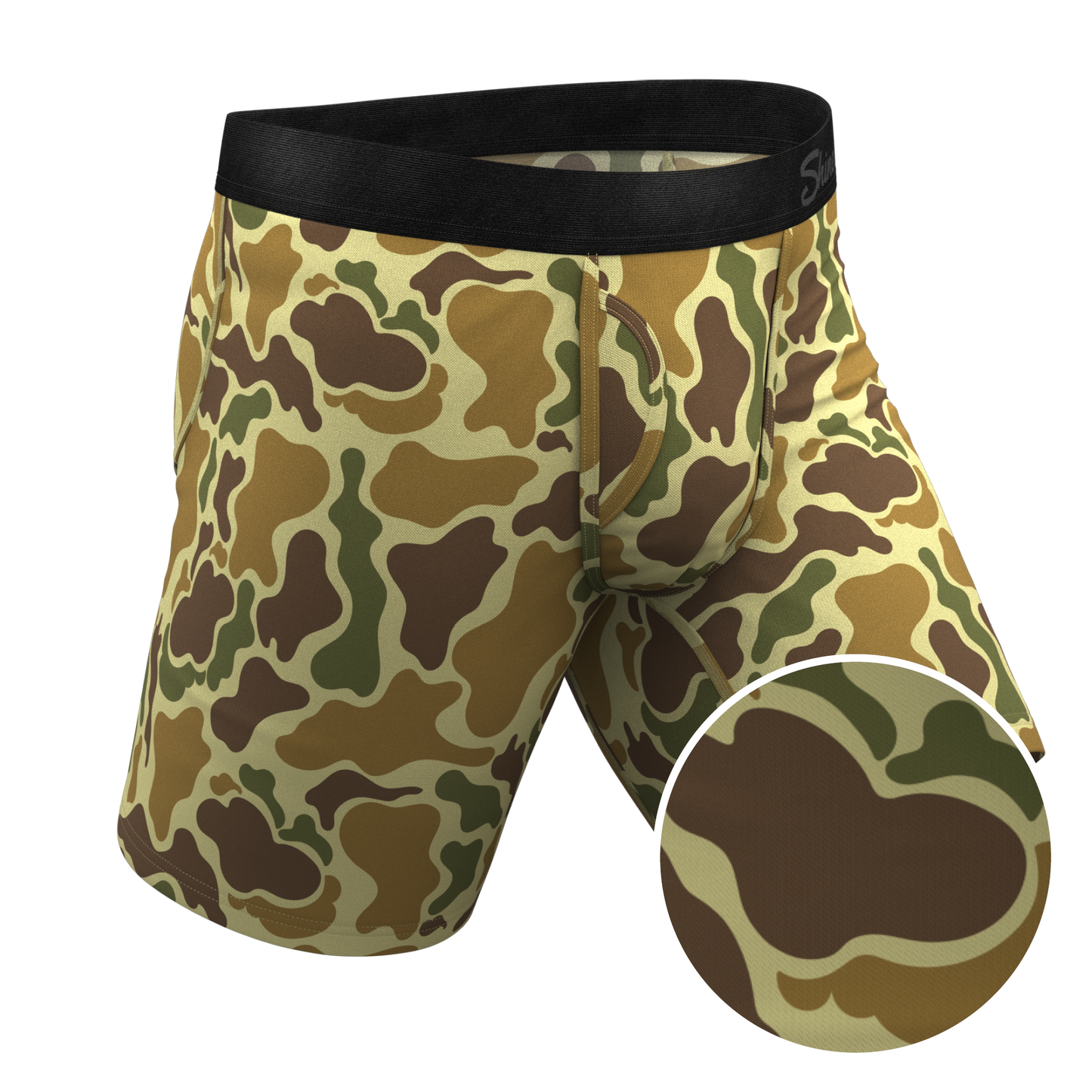 The Chameleon | Duck Camouflage Long Leg Ball Hammock® Pouch Underwear With Fly