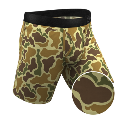 The Chameleon | Duck Camouflage Long Leg Ball Hammock® Pouch Underwear With Fly