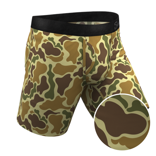 The Chameleon | Duck Camouflage Long Leg Ball Hammock® Pouch Underwear With Fly