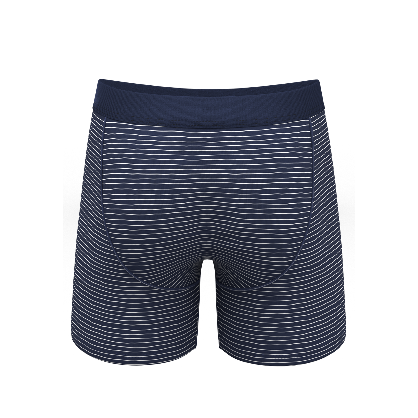 The Cheek Streak | White Stripe Ball Hammock® Pouch Underwear With Fly