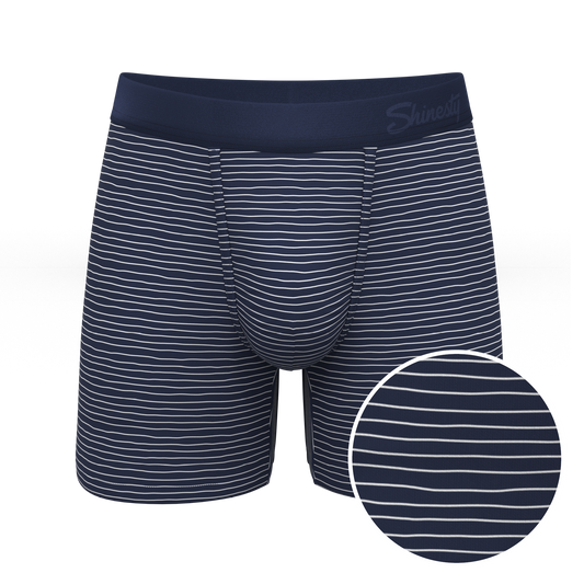 The Cheek Streak | White Stripe Ball Hammock® Pouch Underwear