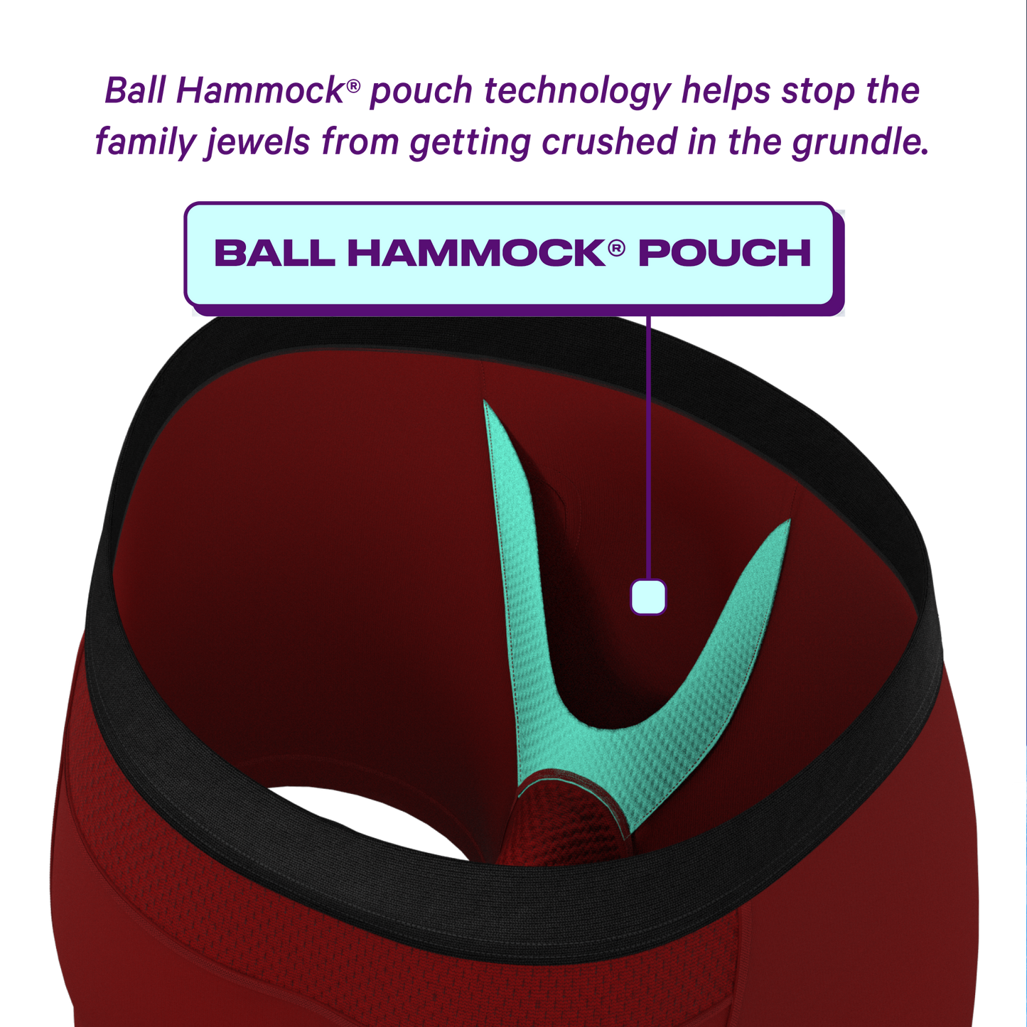 The Cherry Pie | Burgundy paradICE™ Cooling Ball Hammock® Underwear