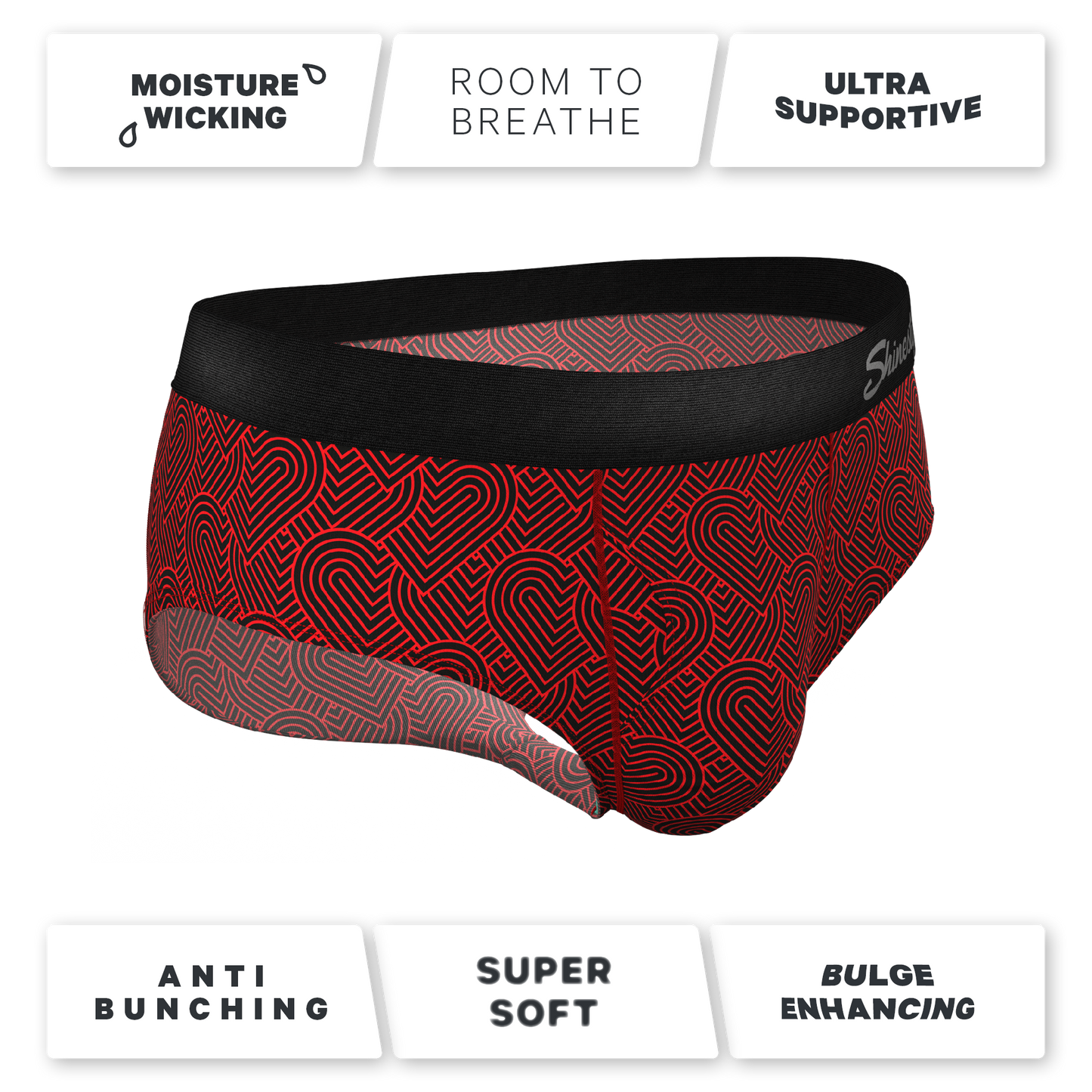 The Cherub | Geometric Hearts Ball Hammock® Pouch Underwear Briefs