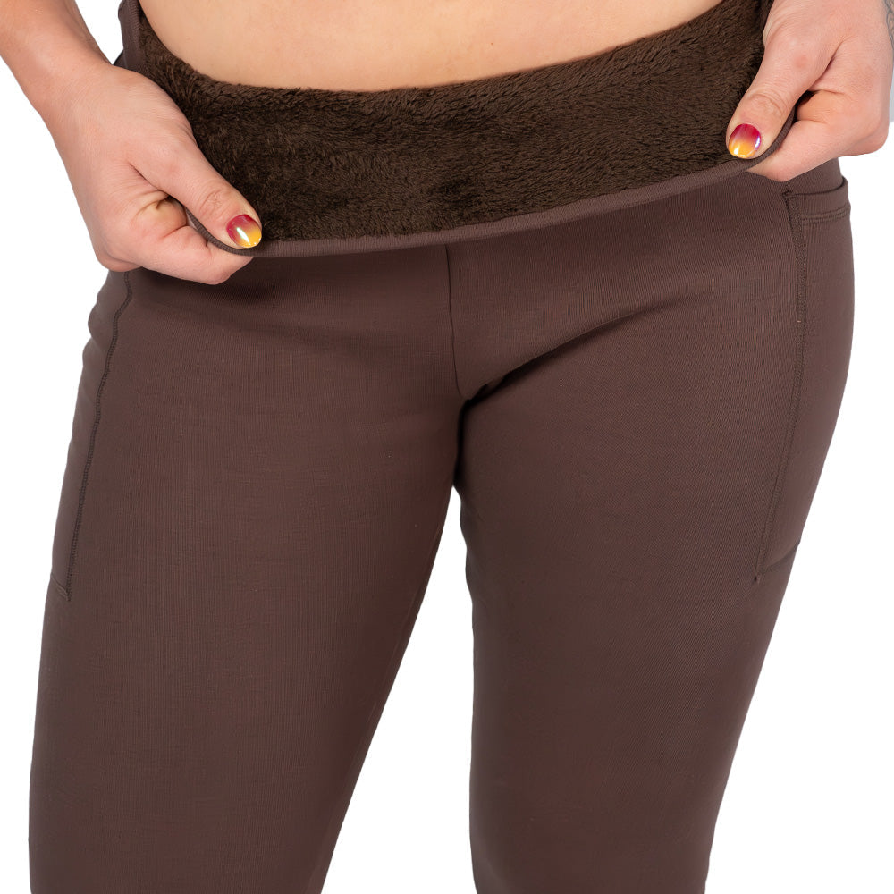 Fleece Lined Leggings | Chocolate