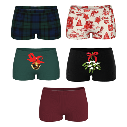 The Christmas Bundle | Boyshort Underwear 5 Pack