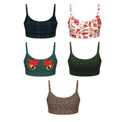 The Christmas Bundle | Women's Bralette 5 Pack