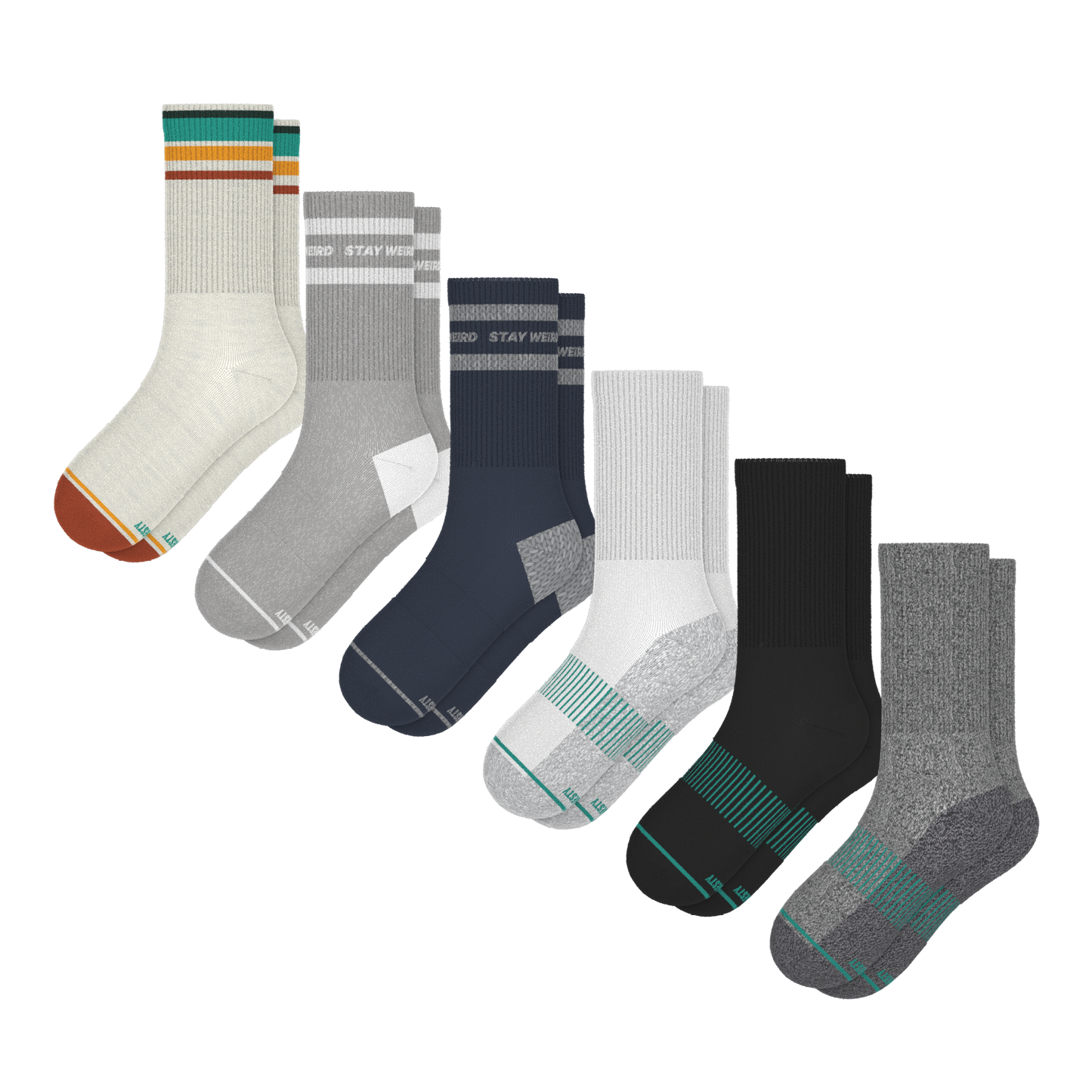 The Classic Guy | Heel Hammock™ Crew Socks 6 Pack