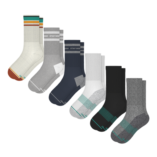 The Classic Guy | Heel Hammock™ Crew Socks 6 Pack