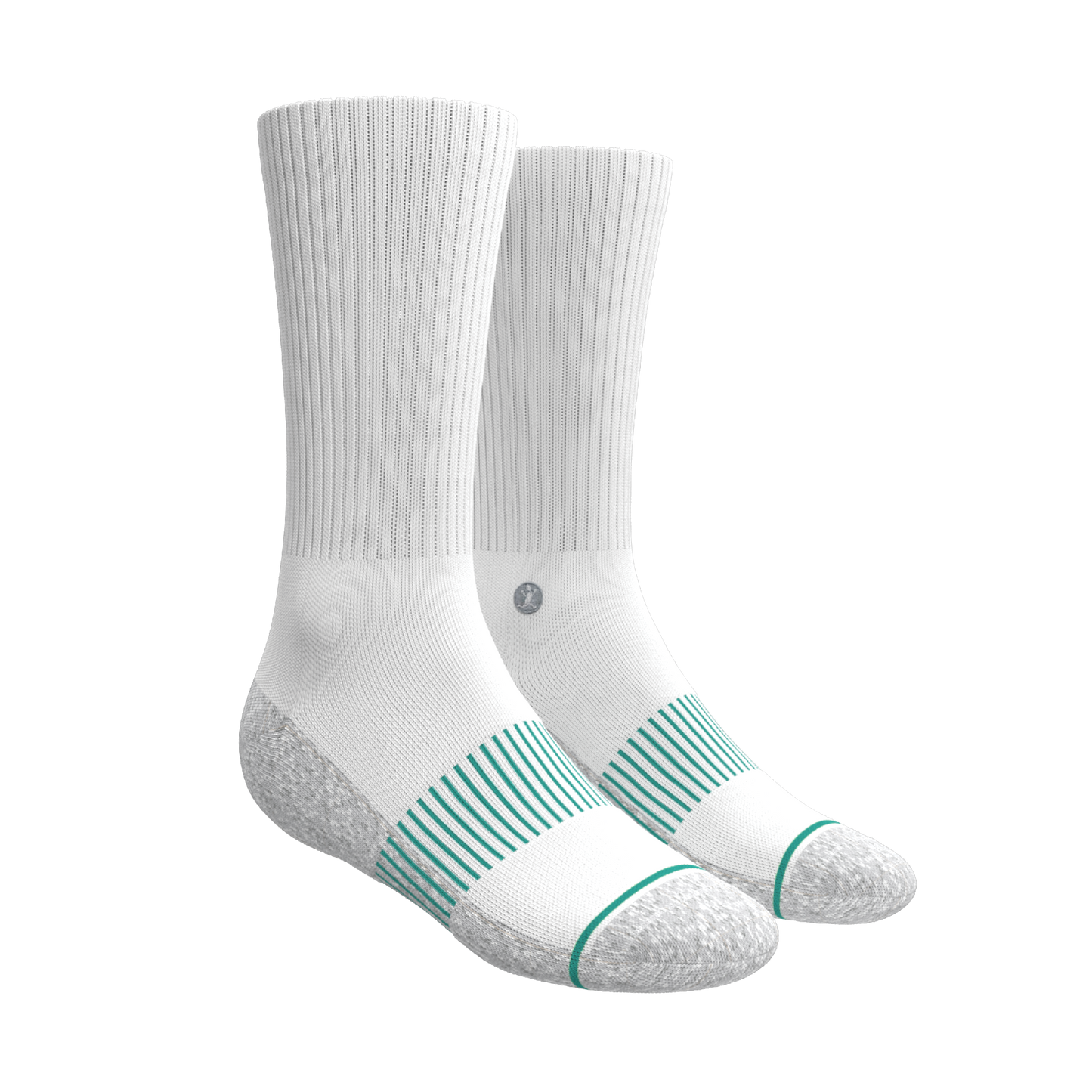 The Cloud 9 | White Stay Weird Heel Hammock™ Crew Socks