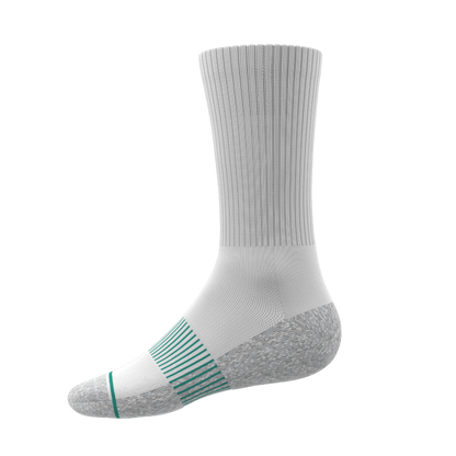 The Cloud 9 | White Stay Weird Heel Hammock™ Crew Socks