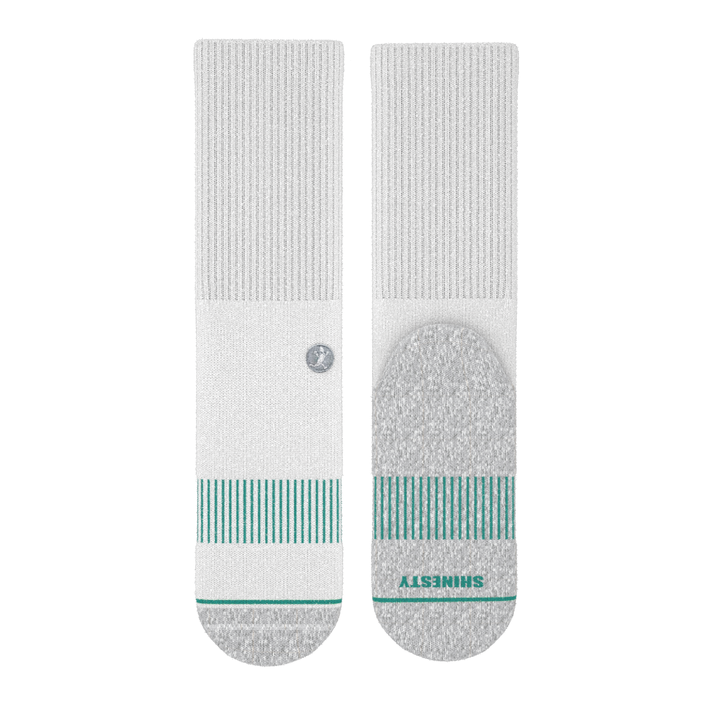 The Cloud 9 | White Stay Weird Heel Hammock™ Crew Socks